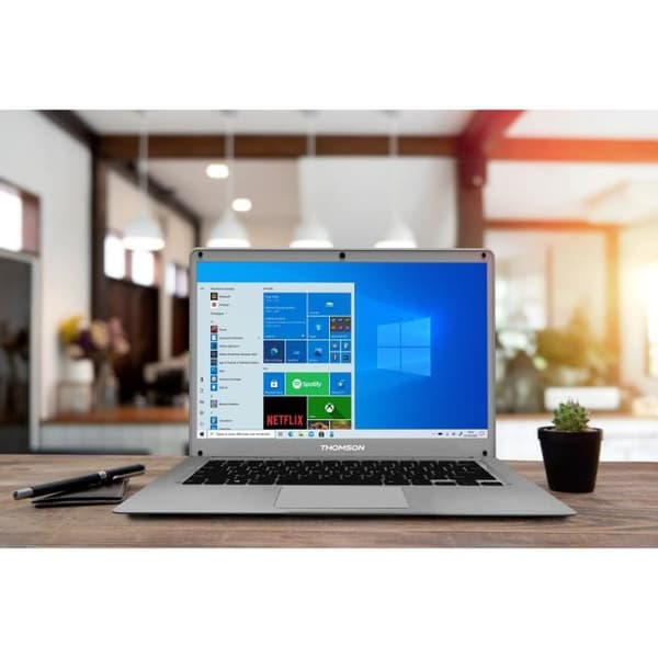 Bärbar bärbar dator - THOMSON - TH14C128 - 14'' HD-skärm - Celeron N3350 - 4GB RAM - 128GB SSD - W10s - Silver
