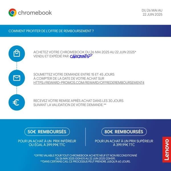 LENOVO IdeaPad Slim 3 14M868 Chromebook-bärbar dator | Chrome OS - 14-tums FHD-pekskärm - MT8186 - 8 GB RAM - 128 GB lagring - AZERTY