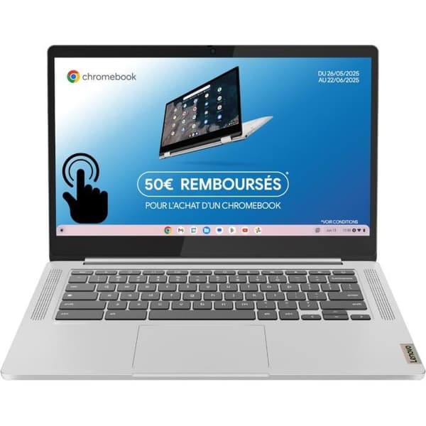 LENOVO IdeaPad Slim 3 14M868 Chromebook-bärbar dator | Chrome OS - 14-tums FHD-pekskärm - MT8186 - 8 GB RAM - 128 GB lagring - AZERTY