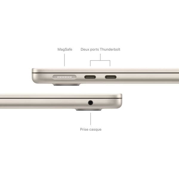 Apple - 13,6" MacBook Air M3 (2024) - 16 GB RAM - 512 GB lagring - Starlight - AZERTY