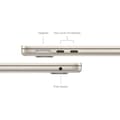 Miniatyrbild 4 av 5: Apple - 13,6" MacBook Air M3 (2024) - 16 GB RAM - 512 GB lagring - Starlight - AZERTY