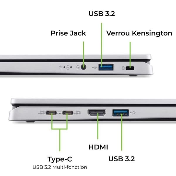 ACER Aspire Go AG14-71P-57Z6 Bärbar PC - Windows 11 - 14'' WUXGA IPS - Intel Core i5-13420H - Intel UHD Graphics - 16 GB RAM - 512 GB SSD