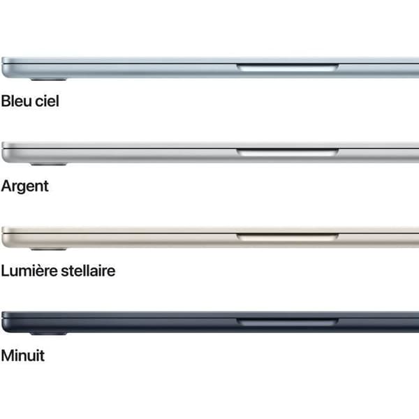 Apple - 13,6" MacBook Air M4 (2025) - 16 GB RAM - 256 GB lagerplads - 10-kernet CPU - 8-kernet GPU - Midnat