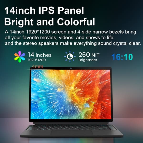 Tablet Mini, 14 tommer, 16GB RAM, 512GB SSD,EU, 16GB+512GB, Intel N100