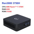 Miniatyrbild 2 av 2: GenMachine Mini PC, AMD Ryzen 7 3750H, Upp till RAM, Upp till SSD,EU, 8GB 512GB
