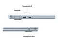 Miniatyrbilde 2 av 5: Apple MacBook Air - M4 - Apple M4 10-core - 16 GB RAM - 512 GB SSD - 13.6" IPS 2560 x 1664 (WQXGA) - Wi-Fi 6E, Bluetooth - himmelblå - kbd: Svensk/fi