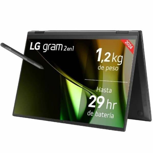 Laptop 2-in-1 LG 14T90S-G.AA75B 14" intel core ultra 7 16 GB RAM 512 GB SSD Espanjalainen Qwerty musta