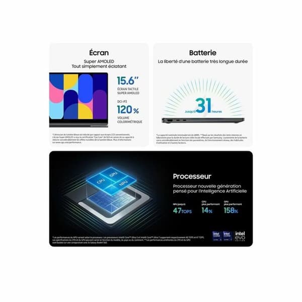 Bärbar dator Samsung Galaxy Book5 360 Intel Core Ultra 5 226V 15,6" 16 GB RAM 512 GB SSD