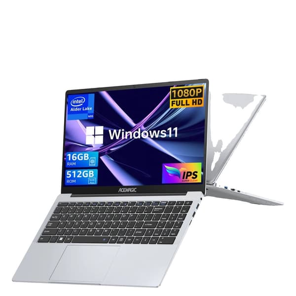Ultra Slim, 15,6" Skärm, 512GB SSD, Windows 11,Silver 16GB 512GB, N97