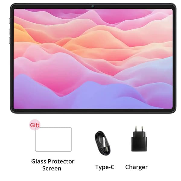 Tabletti, 10,1 tuuman FHD IPS-näyttö, 10GB RAM, 128GB tallennustilaa,ADGLASS