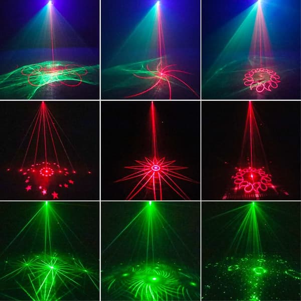 Laserlys Flashlys Stemmeaktiveret fjerndiskofest