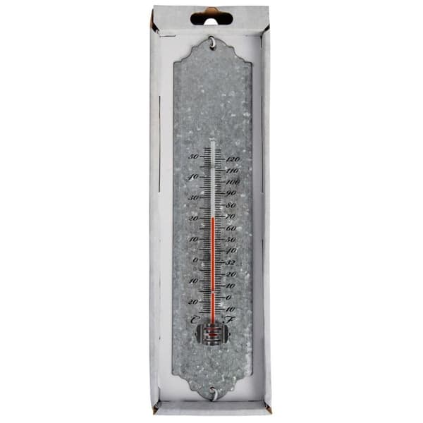 Esschert Design vægtermometer genbrugs-zink 40 cm OZ10