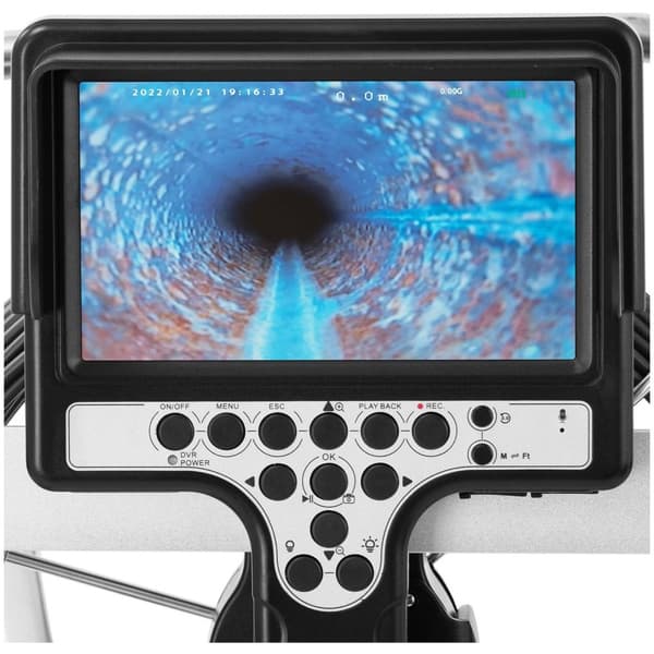 Steinberg Systems Inspektionskamera - 30 m - 12 LED - 7" IPS-display - Med stativskena