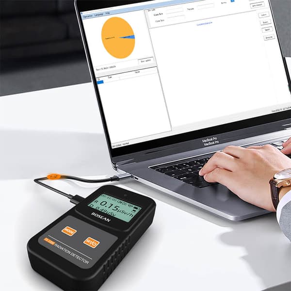 Strålningsmätare / Geigermätare, Dosimeter, Beta, Gamma, Röntgen, ljudvarning, PC Stöd