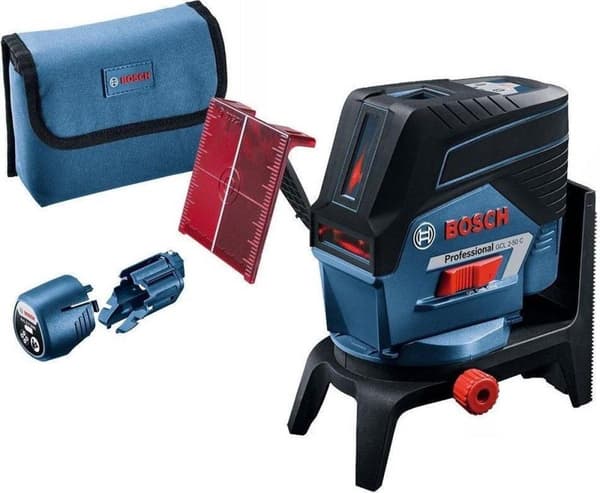 Bosch GCL 2-50 C 12V Li-Ion batteri Cross line laser inkl. AA adapter i etui - 20m