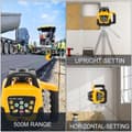 Miniatyrbild 6 av 9: 360° roterande grön lasernivåsats, 500 m mätområde, självnivellerande, automatisk inriktning, IP54 vattentät och dammtät,multifunktionell manöverpanel