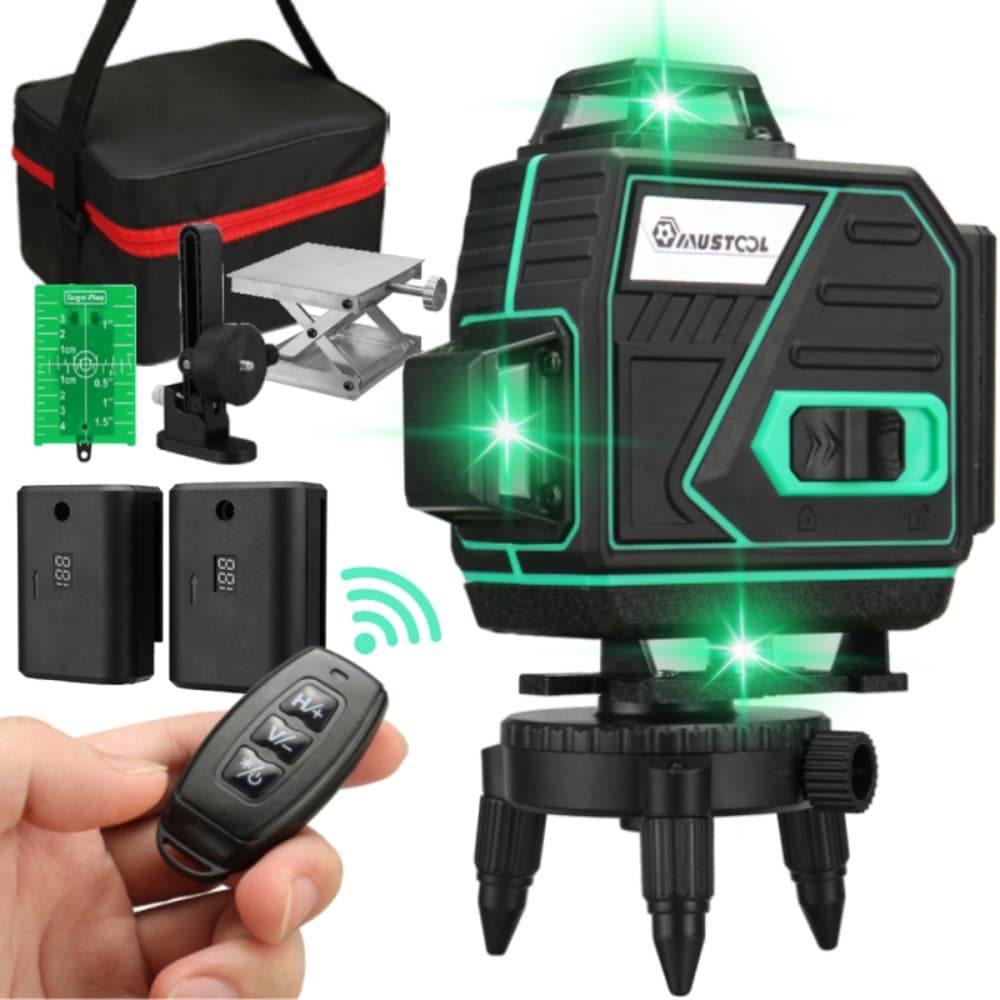 16 Line Laser Nivå 360 ° Självutjämnande Cross Line Laser Konstruktion