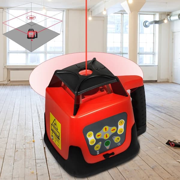 Roterende Laser Niveau Sæt - 360° Skanning, Selvnivellerende & 500M Rækkevidde