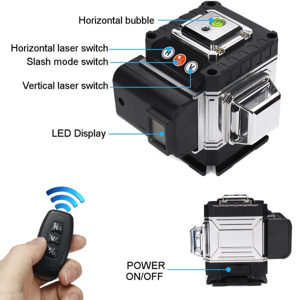 3D 12 Line Laser Level Spirit Level 360 ° Cross Line Laser Line Laser