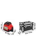 Miniatyrbild 5 av 5: 360° rotation 500m skanning Röd lasernivåsats, högprecisionsmätning, självnivellering och automatisk inriktning