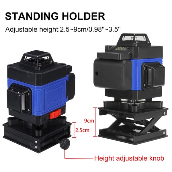 16 linjers Laser Level App Control 4D 360° Cross Line Selvnivellering med fjernbetjening