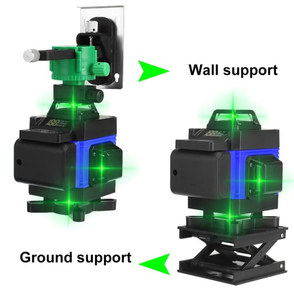 16 linjers Laser Level App Control 4D 360° Cross Line Selvnivellering med fjernbetjening