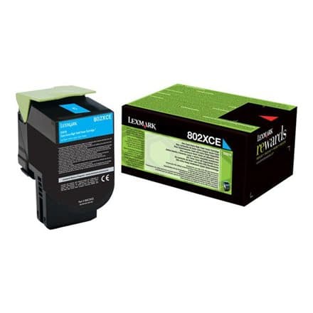 Lexmark 80C2XCE toner cartridge 1 pc(s) Original Cyan