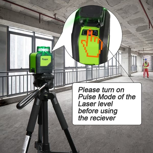 Laser mottagare, utomhusläge, pulserande detektering, Grön