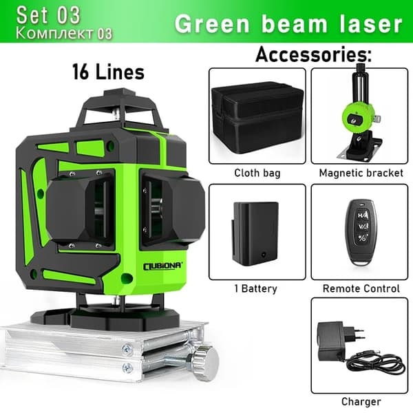 Laser Niveau, Selvnivellerende, 360° Vandret og Lodret, IE12S-H15