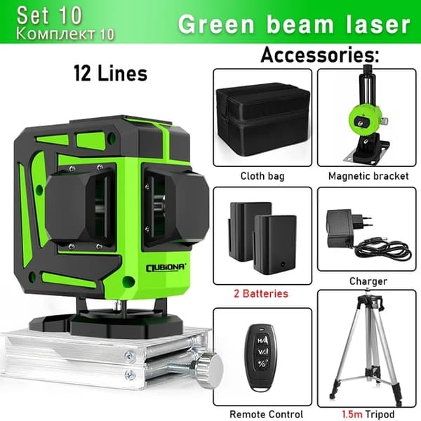 Laser Niveau, Selvnivellerende, 360° Vandret og Lodret, IE12S-H15