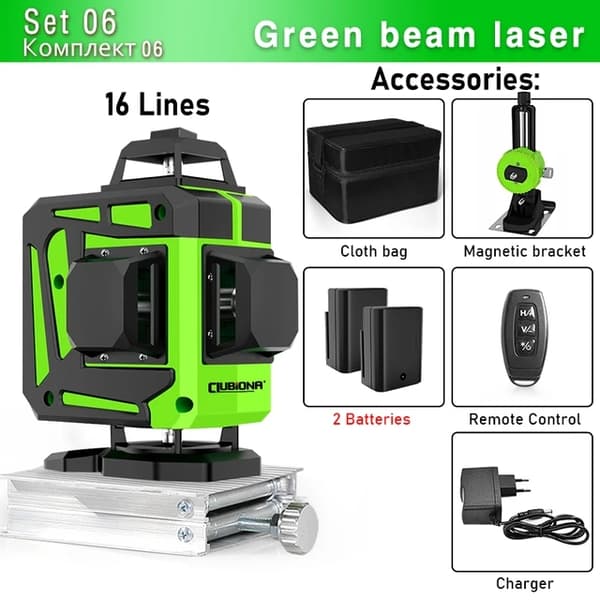 Laser Niveau, Selvnivellerende, 360° Vandret og Lodret, IE12S-H15