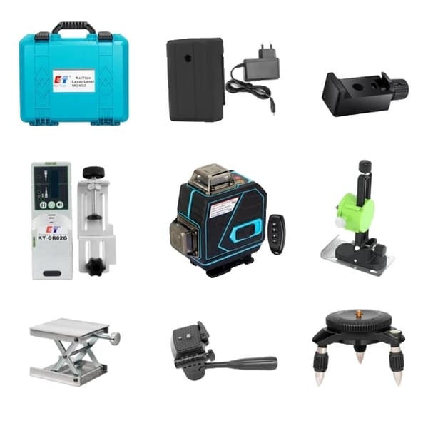 360 Linje Laser Niveau, Automatisk Justering, 16 Linjer, 4D Laser Niveau Modtager, Grøn Linje Laser Laser Level Receiver