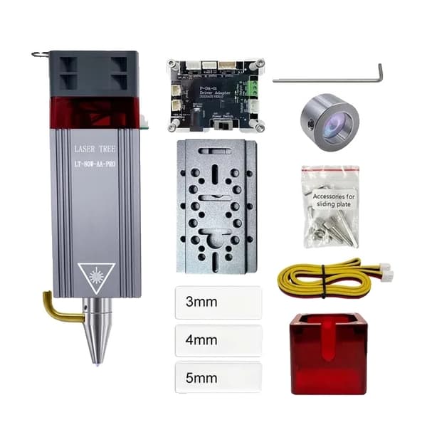 Lasermodul, Luftassistance, Blå Laserhoved, 80W-AA-PRO-KIT-24V 80W-AA-PRO-KIT-24V