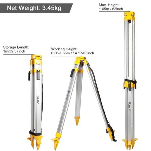 Tripod, Aluminiumkonstruktion, Tungt arbejde, Guld