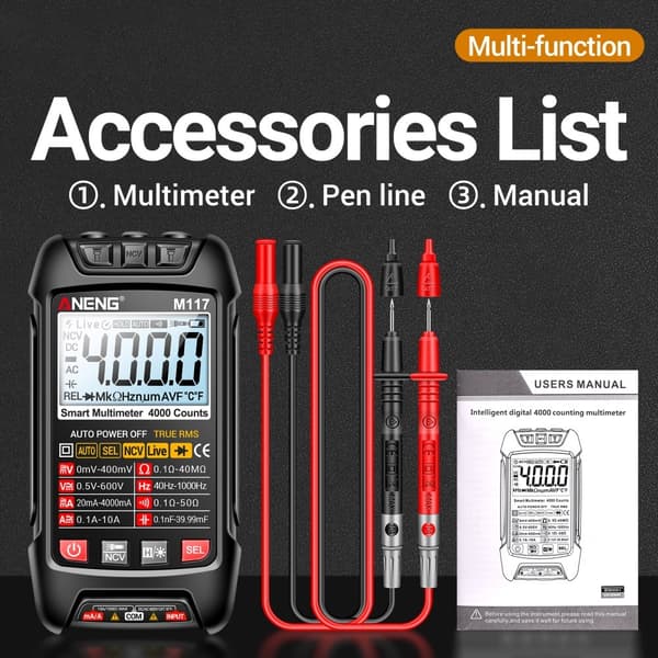 Multimeter Auto-Ranging Digital Tester Intelligent Multi Tester