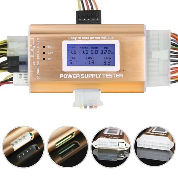 LCD-skärm ATX Power Tester Stationär dator Power Testing Tool
