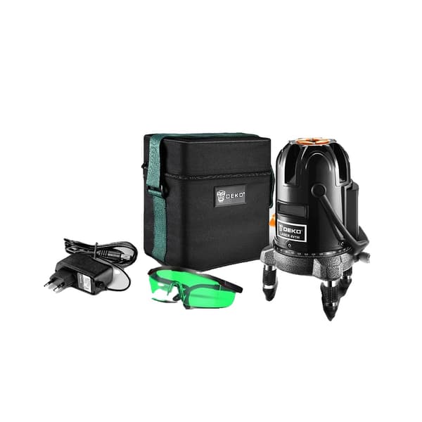 DEKO LL5-serien Laser Level, 360° selvjustering, høj synlighed grøn/rød stråle,LL57G-SET1 LL57G-SET1