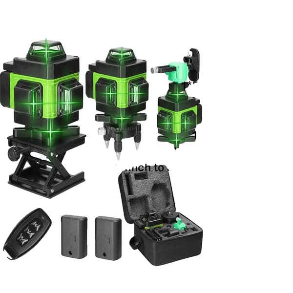 360° Laser Level med 16 linjer, IP54 vandtæt, ±0,2 mm nøjagtighed,u4D EU 2batteri-eu 4D EU 2battery-b