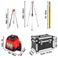 Miniatyrbild 9 av 9: 500m max arbetsavstånd 360° roterande röd lasernivåsats, hög precision, automatisk nivellering och inriktning