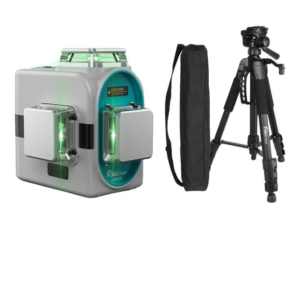 3D Laser Niveau, 3x360° Grøn Stråle, Selvnivellering, Høj Præcision,SÆT 4 SET 1