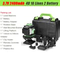 Miniatyrbillede 2 af 4: 4D 16 Linjers Laser Niveau, Selvnivellerende 3° System, 1.2m Justerbar Stativ Stand,Type F Sort 2