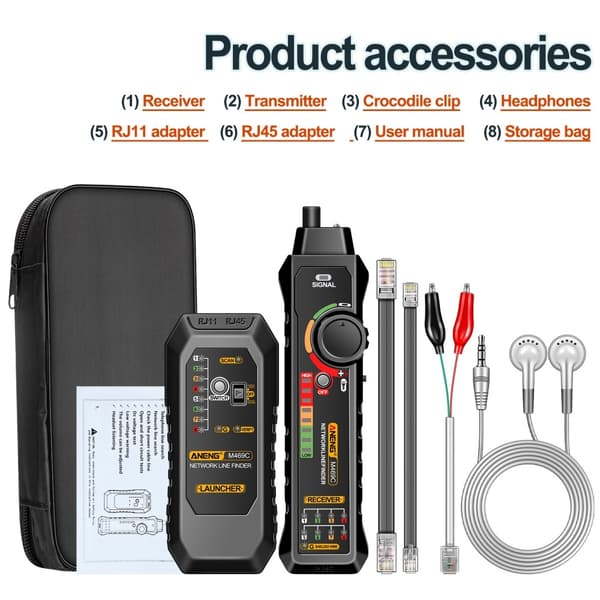 ANENG Nätverkskabeltestare Network Ethernet Wire Tracker Cable Finder