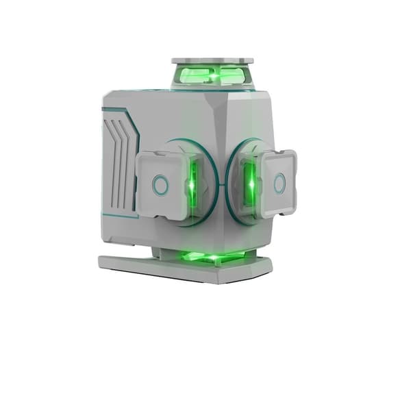 Decteam 4D Laser Niveau, Fire 360° Grøn Laserlinjer, IP54 Vandtæt Design,SET-5