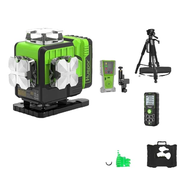 Huepar 4D Laser Niveau, 16 Laserlinjer, Bluetooth Kontrol,P04CG-Hovedfoto