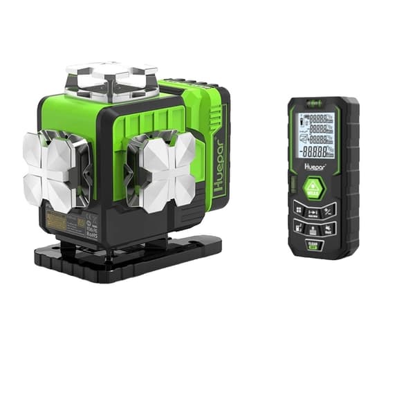 Huepar 4D Laser Niveau, 16 Laserlinjer, Bluetooth Kontrol,P04CG-Hovedfoto