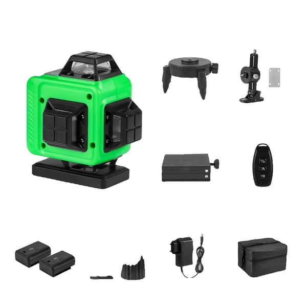 Laser Niveau, 12 Linjer, Fjernbetjening,16 Linjer 2xBatteri 16 Lines 2xBattery