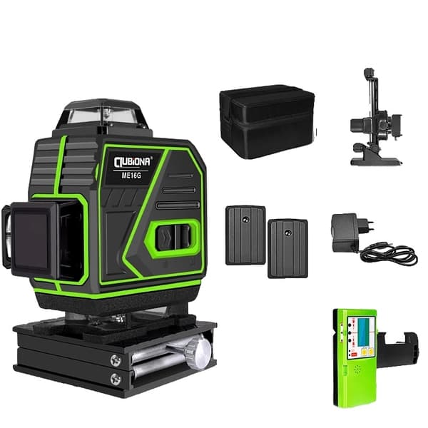 Grøn Stråle Laser Niveau, 4D Laserlinjer, Selv-niveauerende Funktion,ME16G2-DC11G ME16G2-DC11G