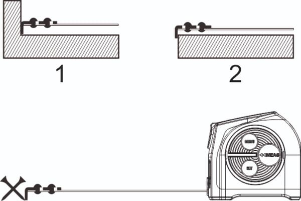 Laseravståndsmätare med linjal DT10-B3-40m