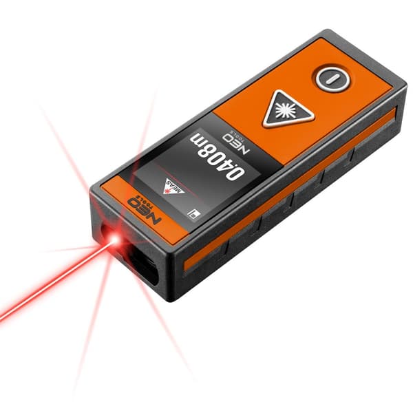 Laser afstandsmåler, 40 m rækkevidde, touchskærm