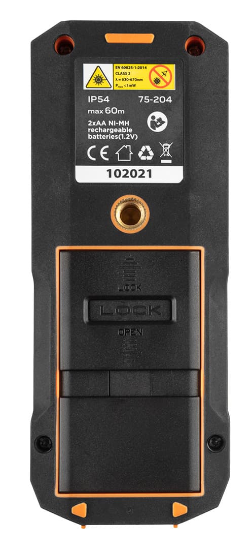 Laseravståndsmätare, 60m räckvidd, IP54